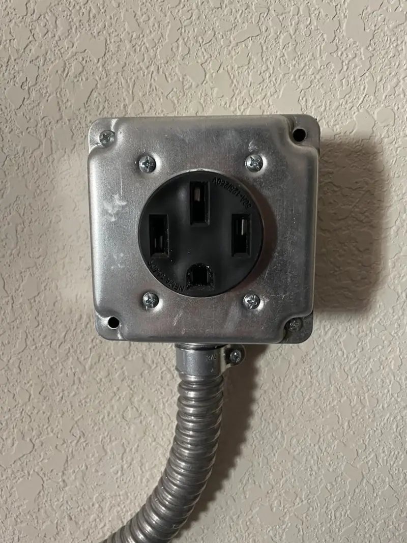 NEMA 14-50 outlet installed for Electrical Panel Upgrade in El Cerro